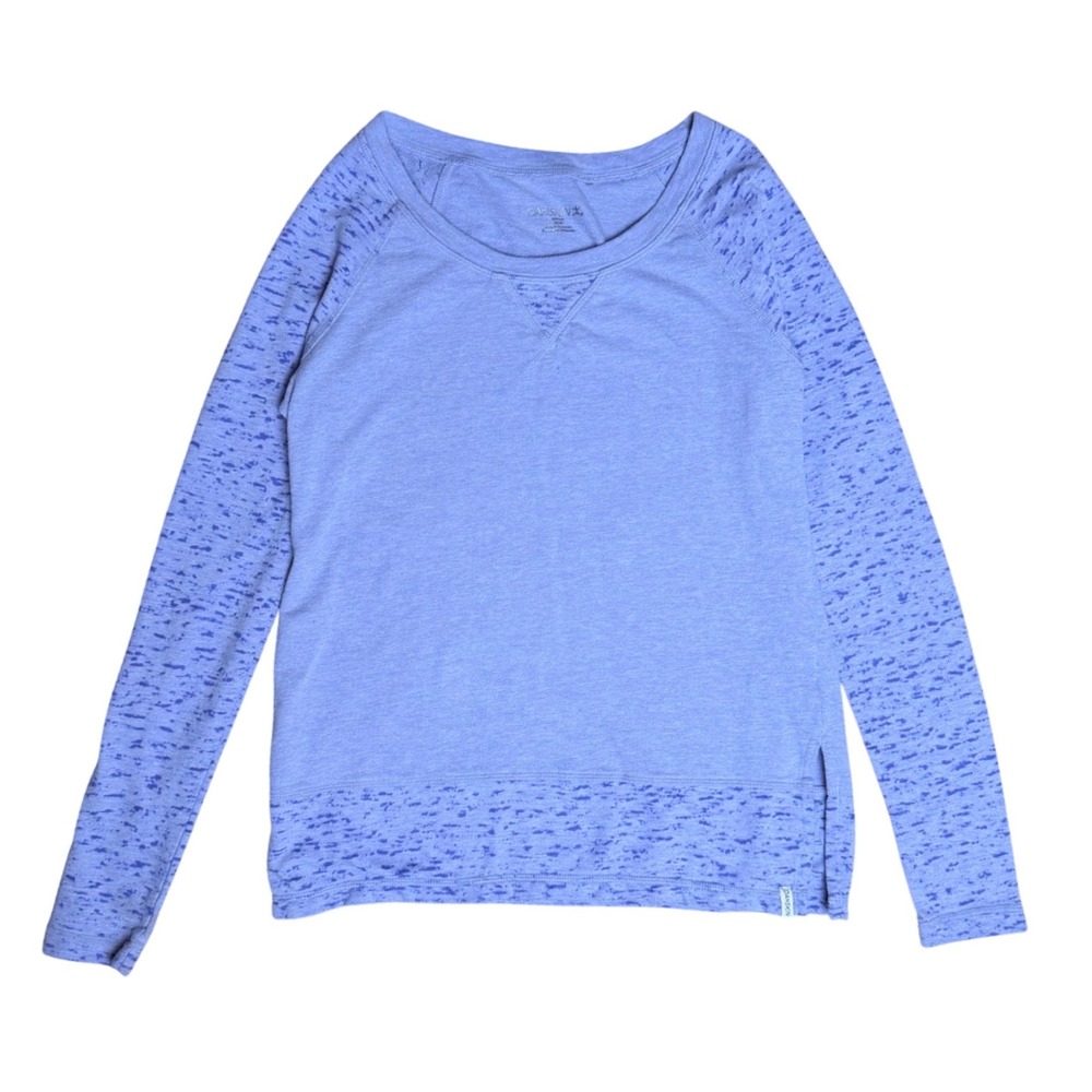 Danskin Raglan Top Burnout Detail Pastel Purple Athleisure Soft Girl Dance XS